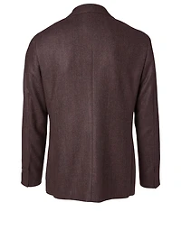 Wool Jacket Herringbone Print