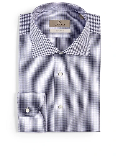 Cotton Shirt Mini Grid Print