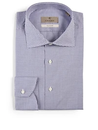 Cotton Shirt Mini Grid Print