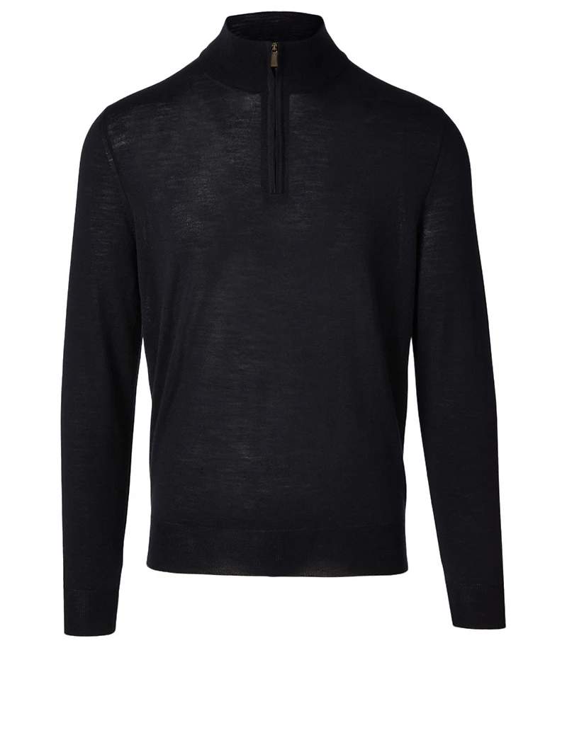 Wool Quarter Zip Sweater