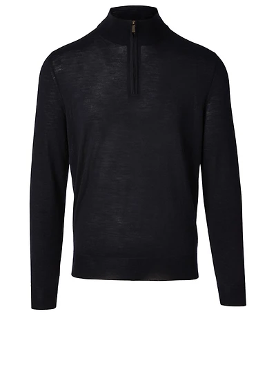 Wool Quarter Zip Sweater
