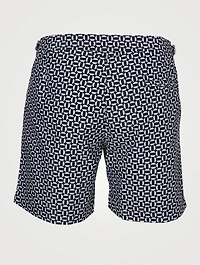 Bulldog Mid-Length Swim Shorts Geo Print