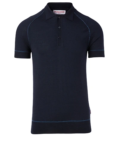 Milburn Wool And Silk Polo Shirt