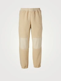 Faux Shearling Jogger Pants