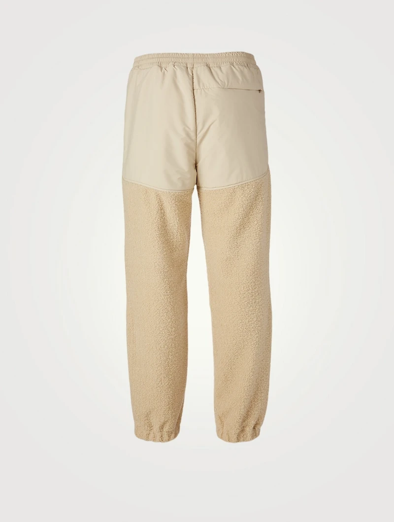 Faux Shearling Jogger Pants