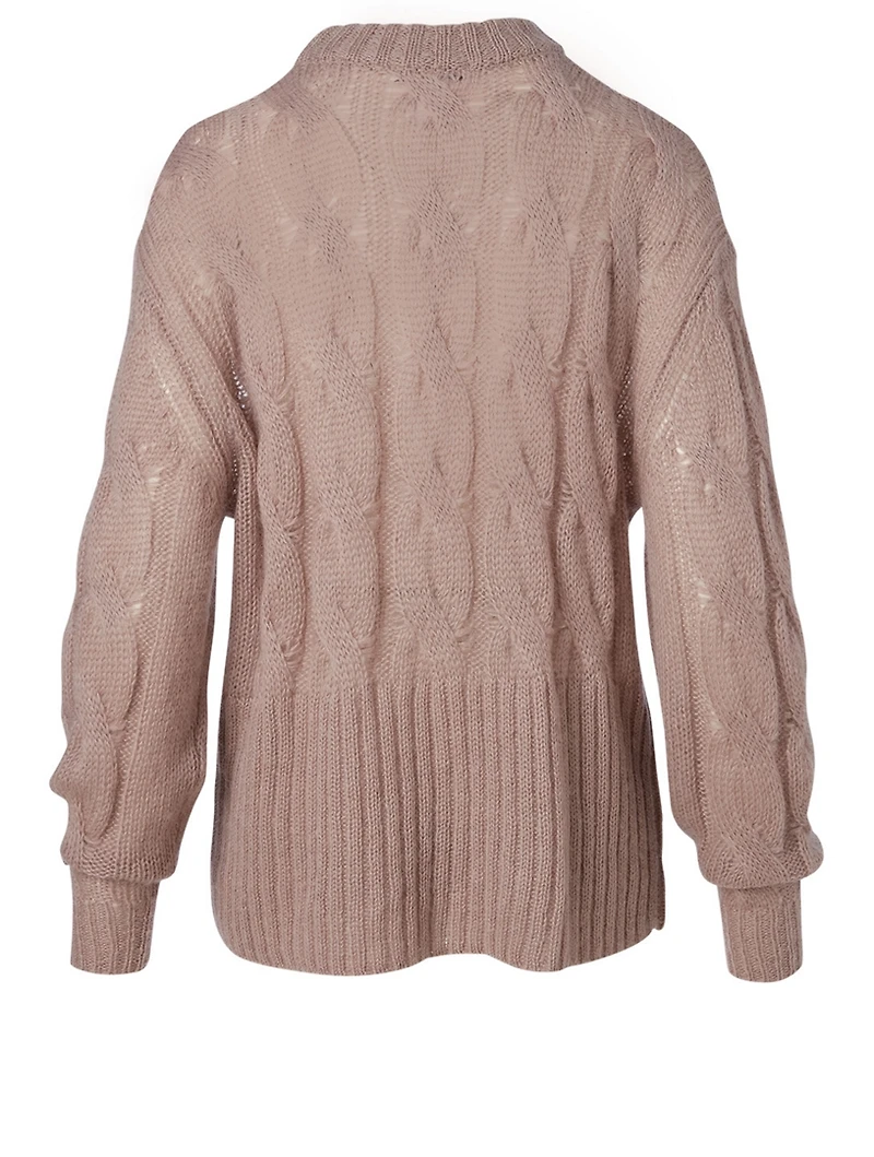 Trust Wool-Blend Cable Knit Sweater