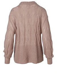 Trust Wool-Blend Cable Knit Sweater