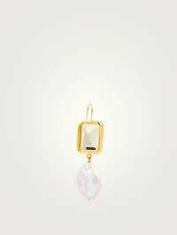 Aegean Earrings With Lemon Quartz And Pearl