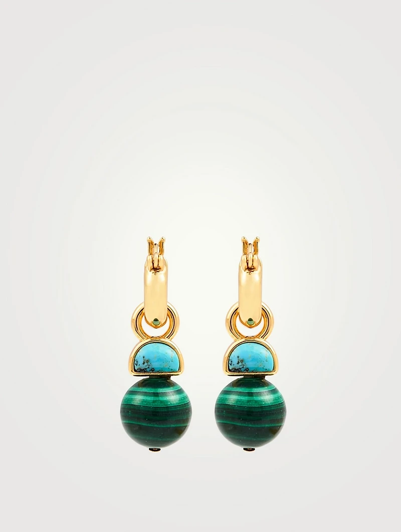 Juniper Earrings With Turquoise And Malachite