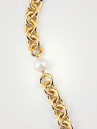 Halo Chain Necklace With Pearls
