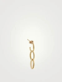 18K Gold Edith Three Link Earrings With Diamonds