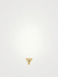 Trillion-Cut Diamond Stud Earring