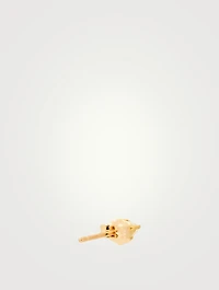 Trillion-Cut Diamond Stud Earring