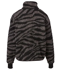 Napoli Sherpa Fleece Jacket Zebra Print