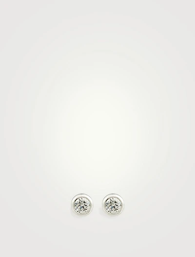Pure 18K Gold Stud Earrings With Diamonds