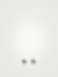 Pure 18K Gold Stud Earrings With Diamonds
