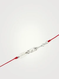 Illusion 18K White Gold String Necklace With Diamonds