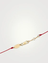 Illusion 18K Gold String Necklace With Diamonds