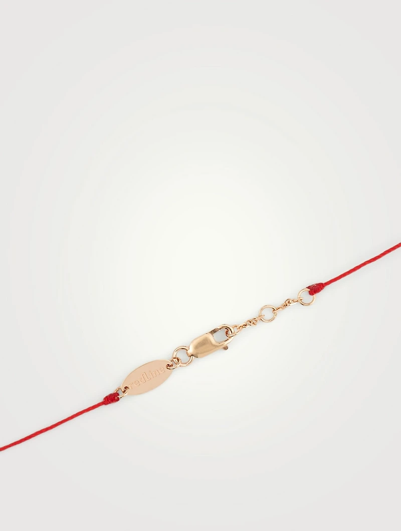 Illusion 18K Rose Gold String Necklace With Diamonds