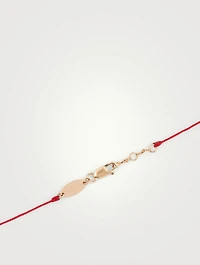 Illusion 18K Rose Gold String Necklace With Diamonds