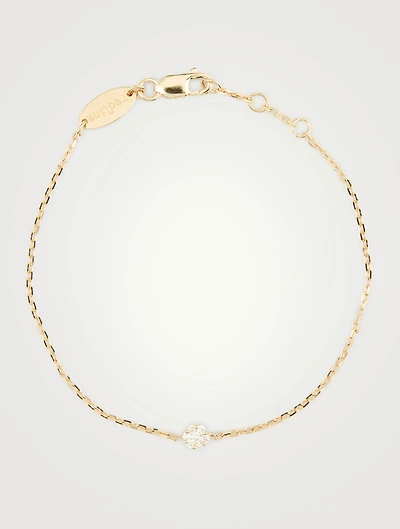 Illusion 18K Gold Chain Bracelet With Diamonds