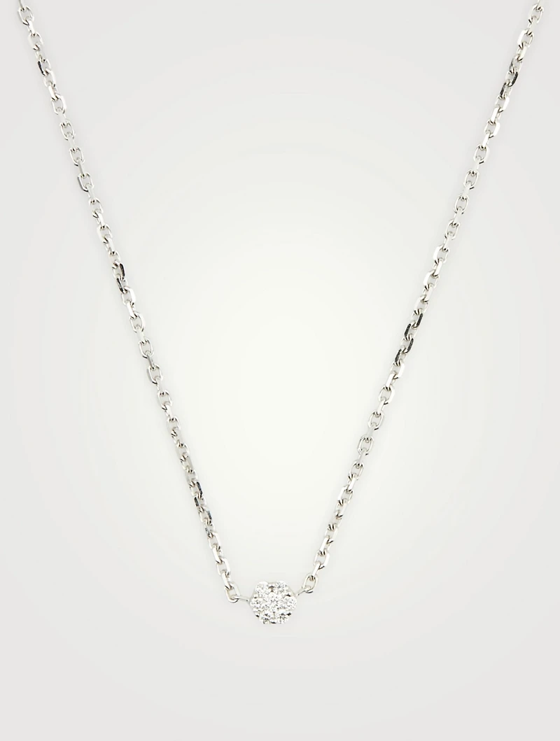 Illusion 18K Gold Chain Necklace With Diamonds