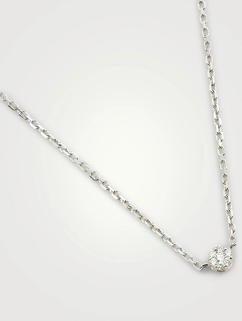 Illusion 18K Gold Chain Necklace With Diamonds