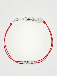 Trillusion 18K White Gold String Bracelet With Diamonds