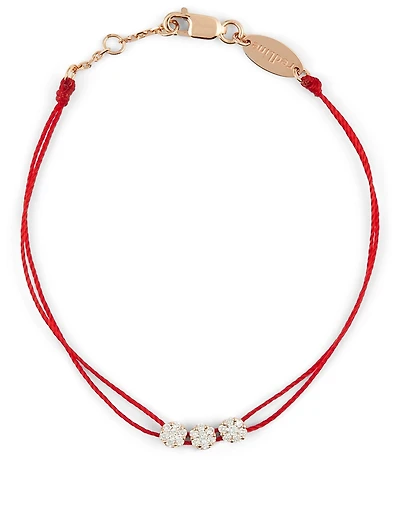 Trillusion 18K Rose Gold String Bracelet With Diamonds