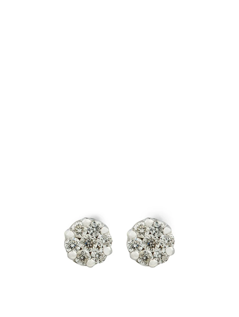 Illusion 18K White Gold Earrings With Diamonds