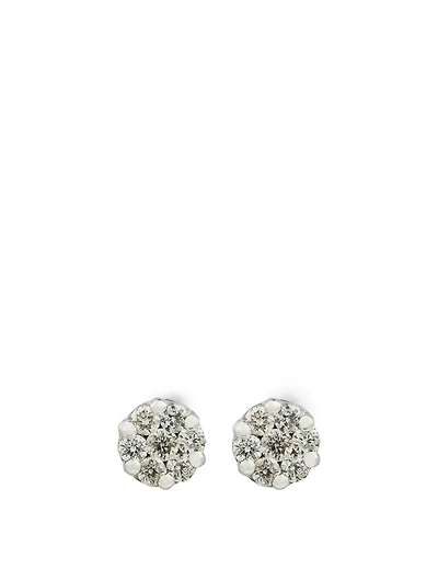 Illusion 18K White Gold Earrings With Diamonds
