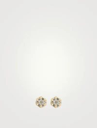 Illusion 18K Gold Earrings With Diamonds