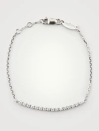 Marilyn 18K White Gold Chain Bracelet With Diamonds