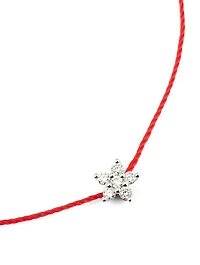 Nova 18K White Gold String Bracelet With Diamonds