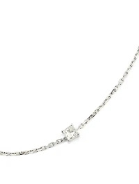 Princesse 18K White Gold Chain Bracelet With Diamond