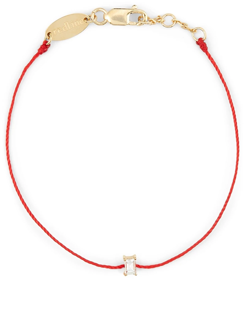 Comtesse 18K Gold String Bracelet With Diamond