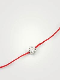 Absolu 18K White Gold String Bracelet With Diamond