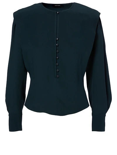 Feodia Shoulder-Pad Blouse