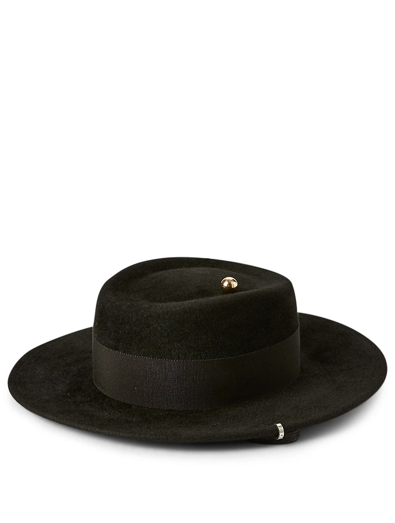 Felt Gambler Hat With Strap