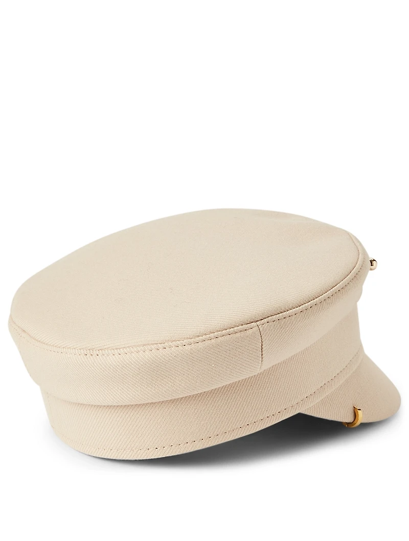 Cotton Baker Boy Cap With Piercings
