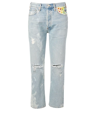 Gia Relaxed High-Waisted Crop Jeans
