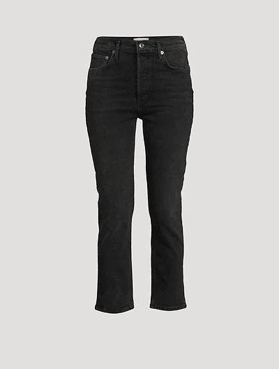 Riley Straight Crop High-Waisted Jeans
