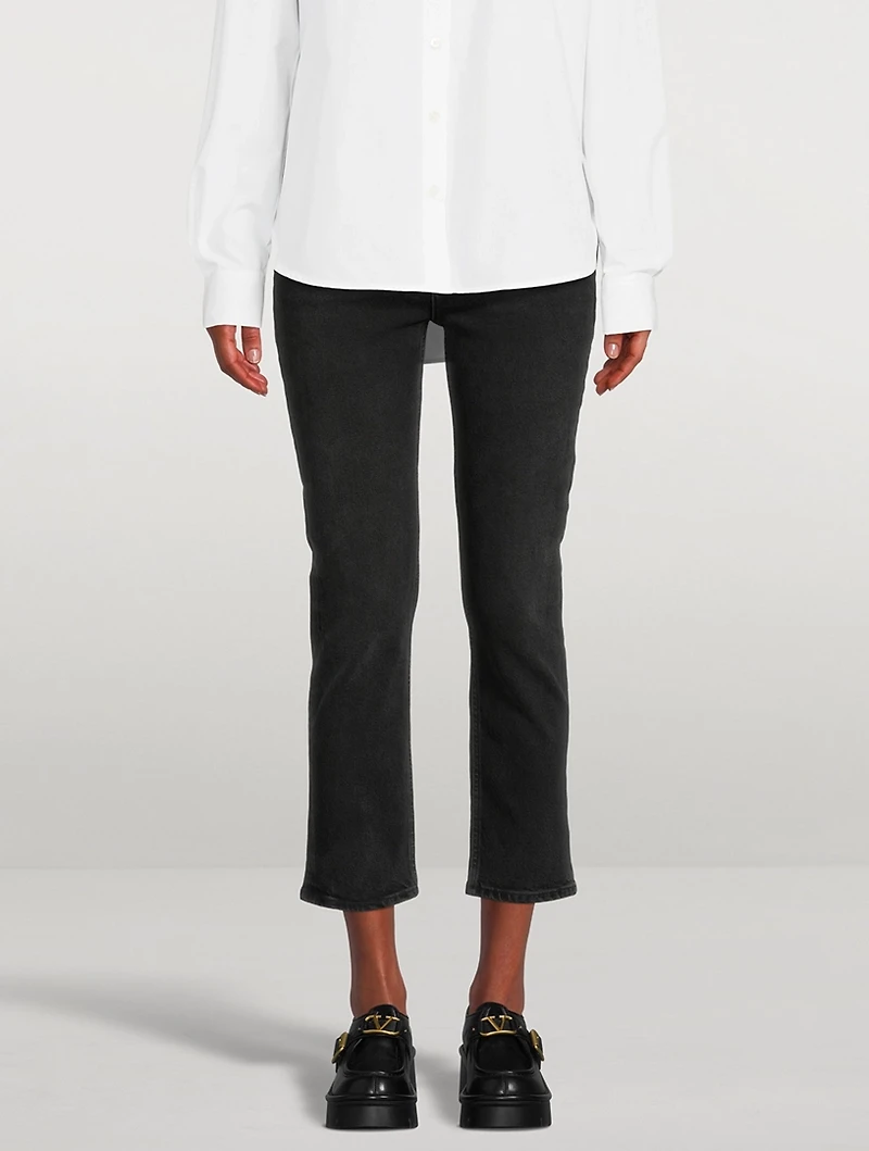Riley Straight Crop High-Waisted Jeans