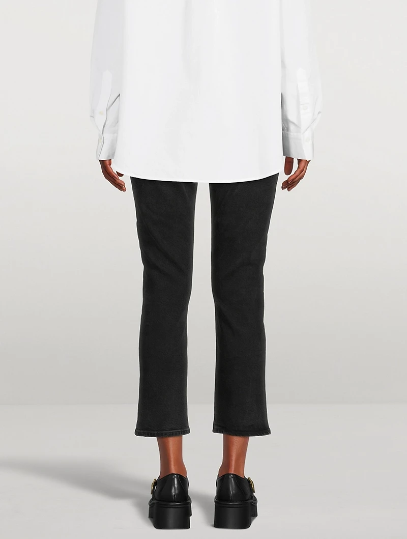 Riley Straight Crop High-Waisted Jeans