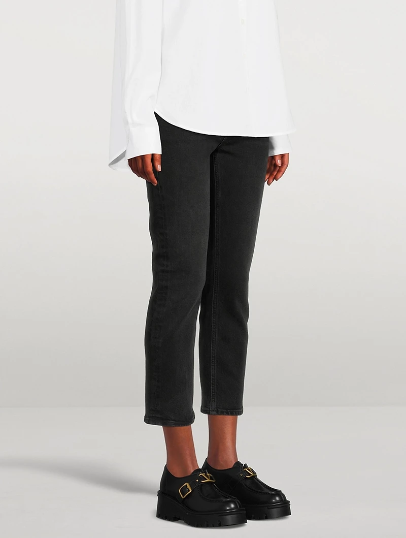 Riley Straight Crop High-Waisted Jeans