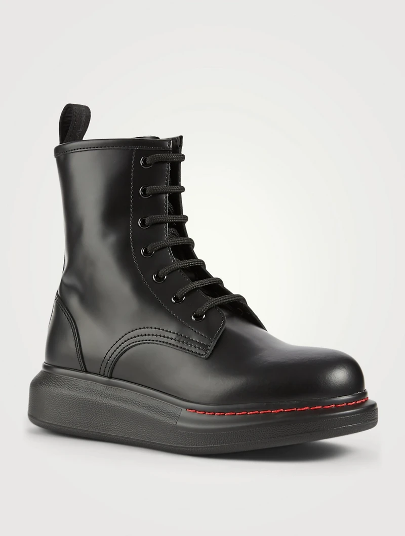 Hybrid Leather Combat Boots