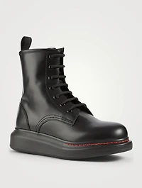 Hybrid Leather Combat Boots