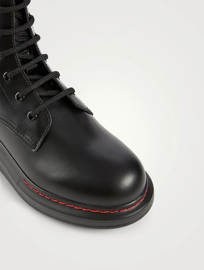 Hybrid Leather Combat Boots