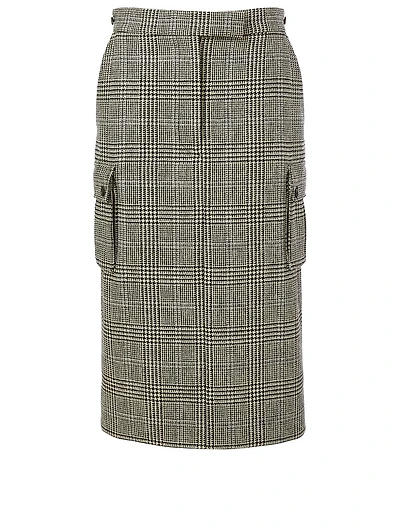 Wool Tweed Harrington Skirt Princes of Wales Print