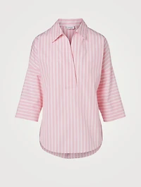 Cotton Shirt Striped Print